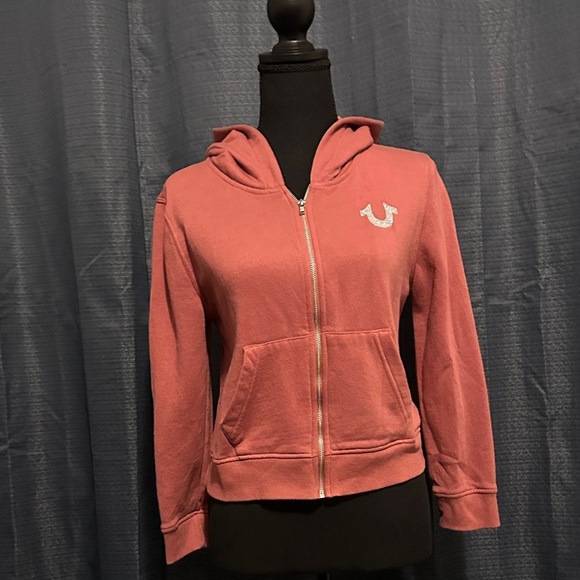 True Religion Pink Zip Hoodie - Picture 1 of 3